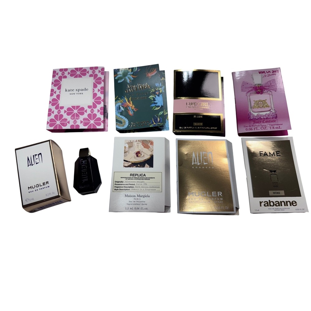 Luxury Perfume Sampler Bundle Mugler‎ Alien Kate Spade Rabanne Replica Fragrance